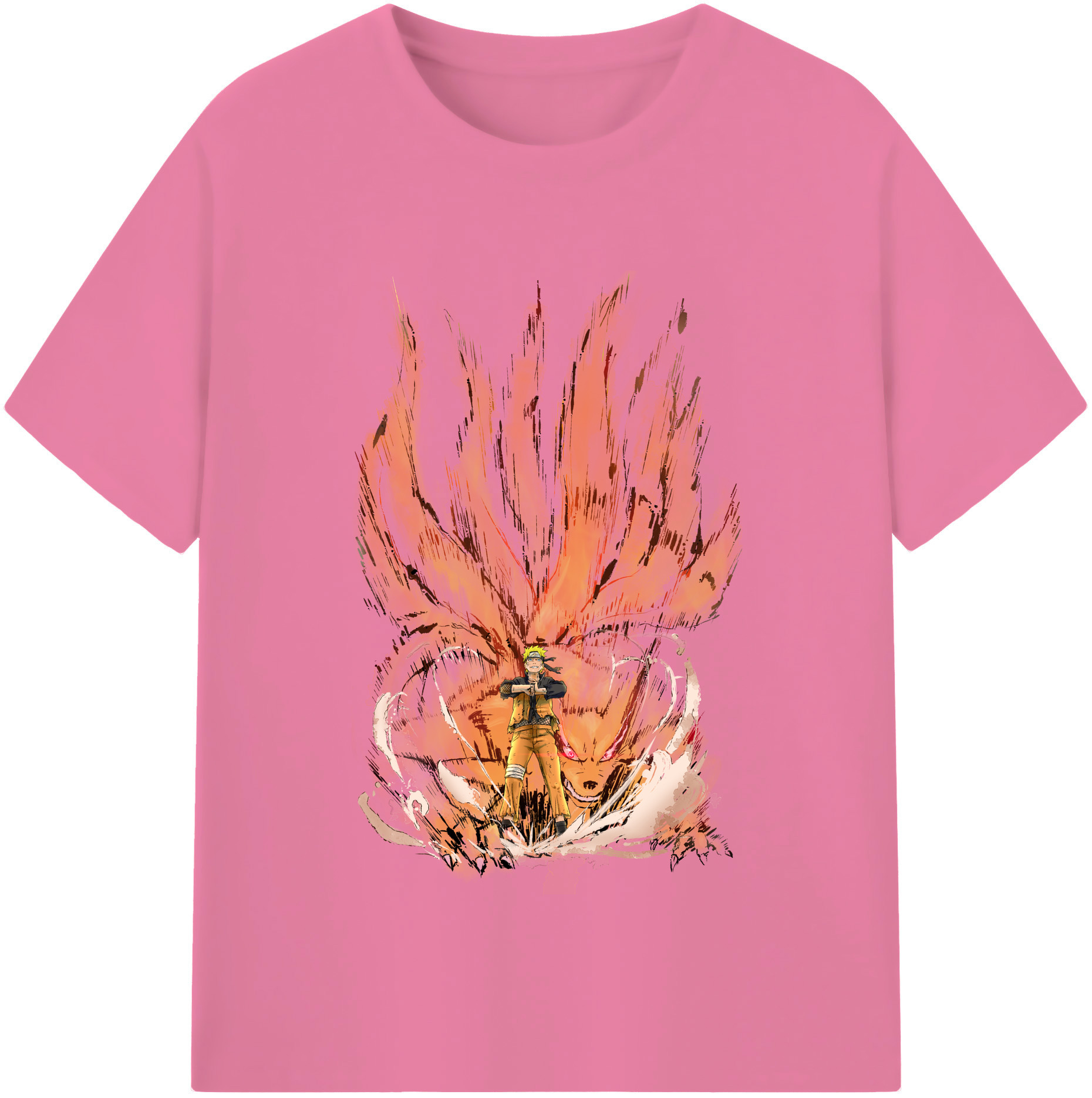 （画像用） NARUTO -ナルト- うずまき ナルト Uzumaki Naruto 綿100％半袖Tシャツ（フロントプリント）